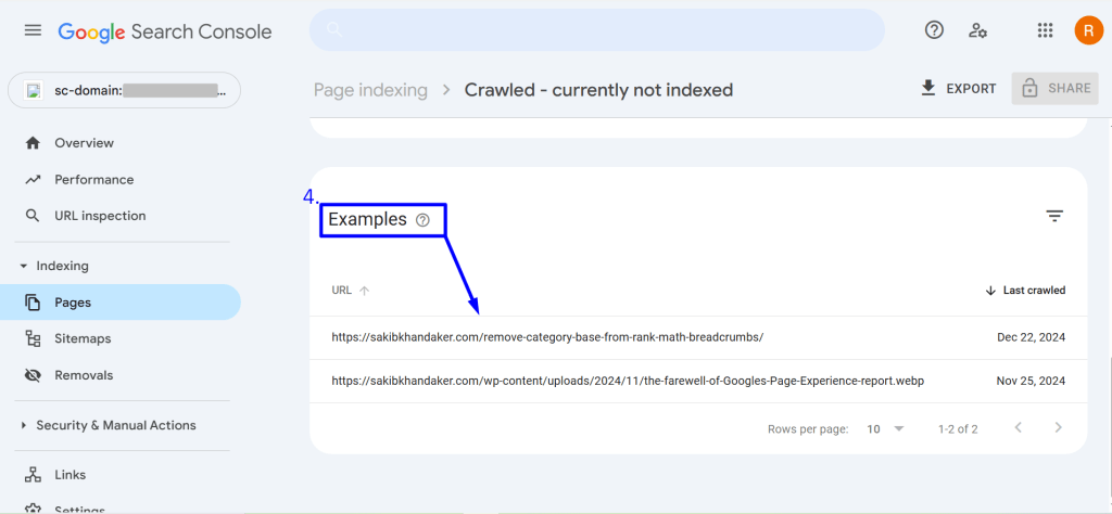See the affected URLs in the “Examples” section