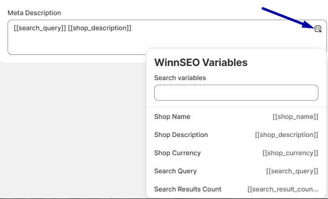 Set the descriptive snippet 
