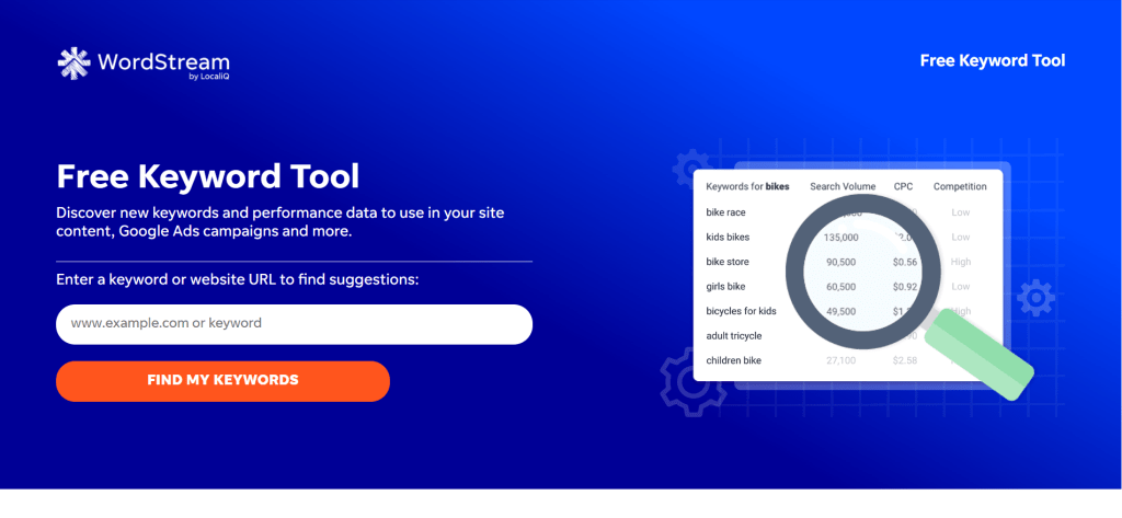 WordStream’s Free Keyword Tool