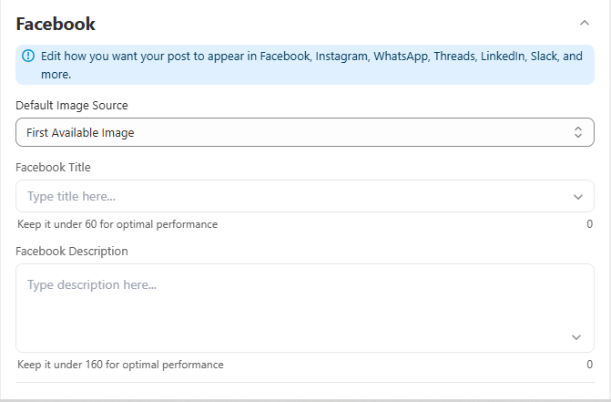 WinnSEO Facebook Bulk Setting Dashboard for Optimizing Bulk SEO in Shopify Stores with WinnSEO