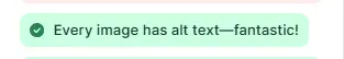 Alt text to the images