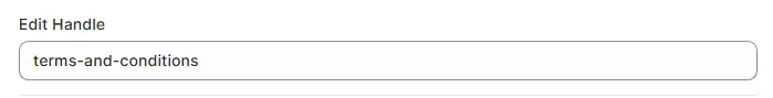 Focus keyword in the handle