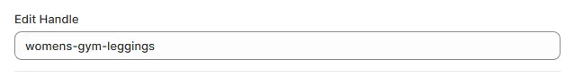 Focus keyword in the handle