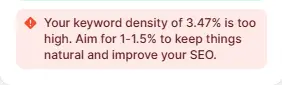 Keyword density
