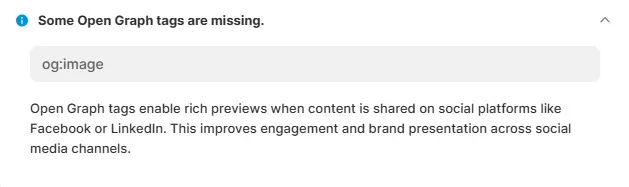 Open Graph tags make the site look sharp when you share it on platforms like Facebook or LinkedIn