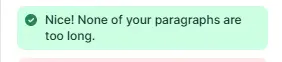 Paragraph length
