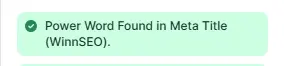 Power word in the meta title