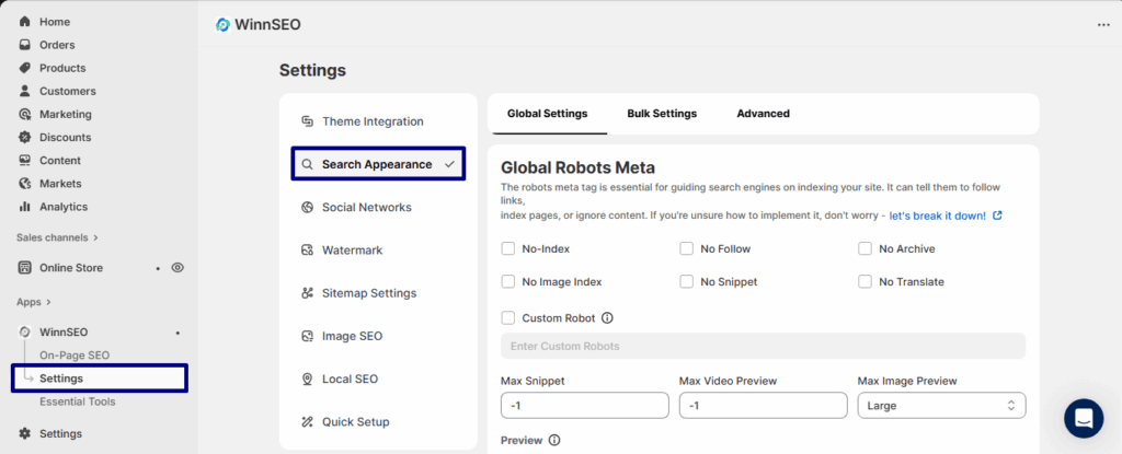Search Appearance by WinnSEO