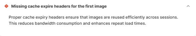 Cache expiry tells a browser how long it can keep an image before checking for a new version