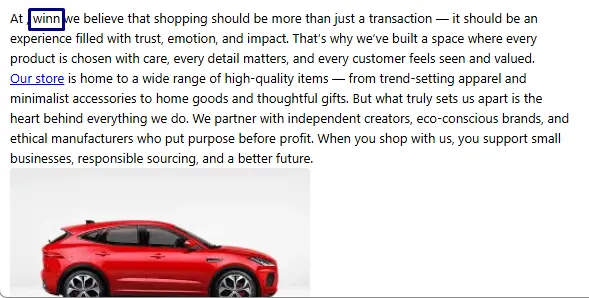 Focus keyword in the content