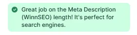 Meta description length