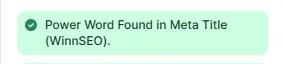 Power Word in the Meta Title